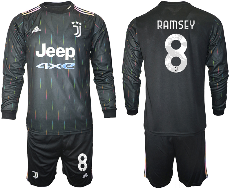 Men 2021-2022 Club Juventus away black Long Sleeve #8 Soccer Jersey->chelsea jersey->Soccer Club Jersey